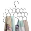 iDesign Axis Metal Loop Scarf Hanger, No Snag Closet Organization Storage Holder for Scarves, Men's Ties, Women's Shawls, Pashminas, Belts, Accessories, Clothes, 18 Loops ,0.3" x 9.9" x 11.2", Chrome 6 818EJMtnYL