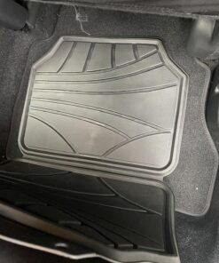 Armor All® 4-Piece Rubber Floor Mats, All-Weather Protection, Universal, Trim to Fit Front, Back, Full Coverage Custom Fit Mats for Cars, Trucks, SUVs - (Black) 4-Piece Black Rubber Floor Mats 54 818FiBDt9WL