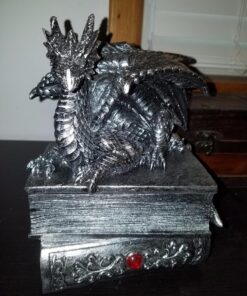 Mythical Guardian Dragon Trinket Box Statue with Hidden Book Storage Compartment for Decorative Gothic & Medieval Décor and Figurines As Jewelry Boxes or Fantasy Gifts for Office Study-Library 45 818HIX LbYL
