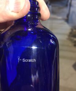 Cobalt Blue Soap Dispenser with Stainless Metal Pump - Blue 16oz Glass Lotion Bottle by Industrial Rewind 19 818HNBurmtL