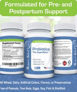 Mama’s Select Probiotics for Women Digestive Health, 9 Live Strains, Including Lactobacillus acidophilus, Adult Pre and Postpartum Gut Health Support, Weight Management, 10 Billion CFUs, 60 Capsules 22 818HPgj2KL