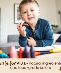 Honeysticks 100% Pure Beeswax Crayons (12 Pack) - Non-Toxic Crayons, Safe for Babies and Toddlers, For 1 Year Plus, Handmade in New Zealand with Natural Beeswax and Food-Grade Colors, Eco-Friendly. 27 818HoWNyBgL