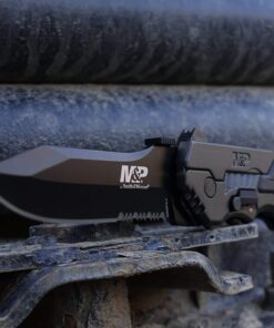 Smith & Wesson SWMP4LS 8.6in S.S. Assisted Folding Knife with 3.6in Serrated Clip Point Blade and Aluminum Handle for Outdoor Tactical Survival and EDC , Black 32 818IgtfNkRL 1