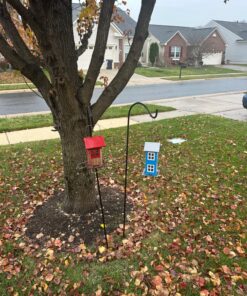 Sherwoodbase Ridge - Wild Bird House Feeder, Weatherproof Design for Easy Cleaning & Refills, Comes with Hook to Hang on Tree, Poles in Backyard Garden, Patio; Gift idea for Parents (Blue) 35 818JTm2TzqL
