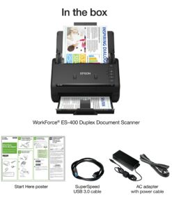 Epson WorkForce ES-400 Color Duplex Document Scanner for PC and Mac, Auto Document Feeder (ADF) 22 818KObg4dAL