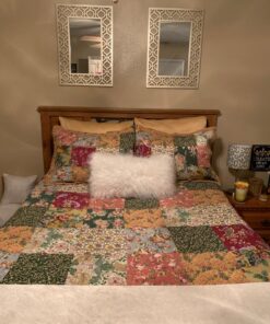 Greenland Home Antique Chic Authentic Patchwork Cotton Quilt Set, Multicolor, 3-Piece King/Cal King King/California King (3 Piece) 32 818Nt5tMAHL