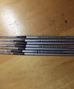 AIT Art Select Red Sable Detail Brush Set, 7 Pure Russian Sable Paint Brushes, Handmade in Germany for Crafting Exquisite Details Using Oil, Acrylic, or Watercolors 71 818OeXXTsL