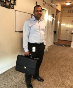 Samsonite Leather Flapover Briefcase One Size Black 18 818OrHFcNZL