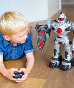 Think Gizmos Large Remote Control Robot for Kids – Superb Fun Toy RC Robot – Remote Control Toy Shoots Missiles, Walks, Talks & Dances (10 Functions) (Silver) Silver 27 818PSKhHVBL