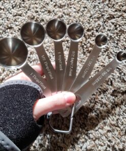 1Easylife 18/8 Stainless Steel Measuring Spoons, Set of 6 for Measuring Dry and Liquid Ingredients 49 818RfwMoVLL