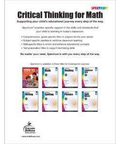 Spectrum Critical Thinking for Kindergarten Math Workbook—Grade K State Standards, Counting Numbers, Learning Shapes, With Answer Key for Homeschool or Classroom (128 pgs) 16 818SFk0bVoL