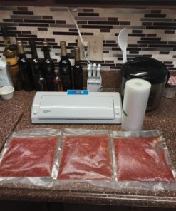 Nutri-Lock Vacuum Sealer Bags, Set of 2 8"x50' BPA-Free Rolls, Vac Seal for Sous Vide & Meal Prep, Commercial Grade Food Vac Bags 8"x50'(2-Roll) 31 818SmeSc5L