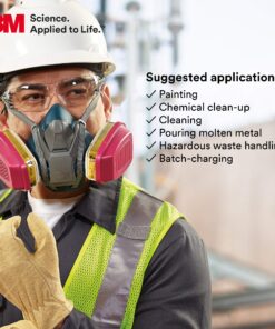 3M P100 Respirator Cartridge/Filter 60926, 1 Pair, Helps Protect Against Organic Vapors, Acid Gases, Ammonia Methylamine, Formaldehyde and Particulates 25 818TbVqdaJL