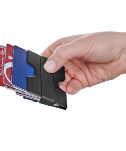 ROCO MINIMALIST Aluminum Slim Wallet RFID BLOCKING Money Clip - No.2 Black 39 818VQiRpiwL