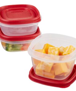 Rubbermaid Easy Find Lids Food Storage Containers, Racer Red, 6-Piece Set 6 piece 9 818WSFTSXPL