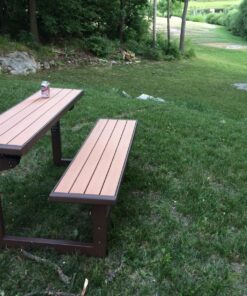 Lifetime 60054 Convertible Bench / Table, Faux Wood Construction, Brown 48 818WbkeM8HL