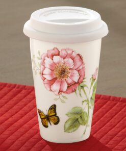 Lenox 837583 Butterfly Meadow Thermal Travel Mug, Multicolor, 1 Count (Pack of 1) 30 818WoddWByL