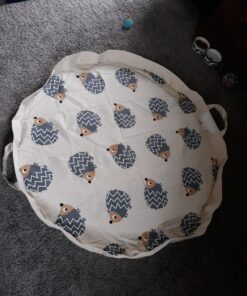 3 Sprouts Play Mat Bag – Large Portable Floor Activity Rug for Baby Storage - Hedgehog 22 818XUBqL8oL