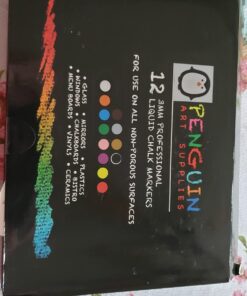 Homarden Liquid Chalk Markers - 12 Washable Colors, Fine Tip Chalk Pens (3mm), Wet Erase Markers for Blackboard, Glass, Window, Chalkboard Signs, Car - Reversible Tip & Chalkboard Stickers Vibrant 32 818XUsJiBmL