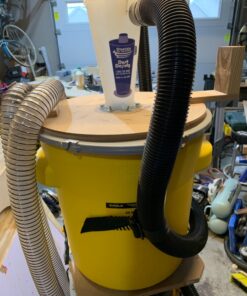 Eagle 20 Gallon Salvage Barrel Drum with Metal Ring Lever-Lock Lid, 21" Height, 21" Diameter, Blow-Molded HDPE, Yellow, 1654 43 818YanBuaEL