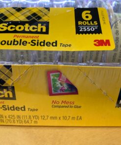 Scotch Double Sided Tape, 0.5 in. x 250 in., 6 Dispensers/Pack 47 818YfmtaPnL