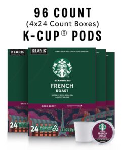 Starbucks K-Cup Coffee Pods—Dark Roast Coffee—French Roast for Keurig Brewers—100% Arabica—4 boxes (96 pods total) 24 818Z 8sUbNL