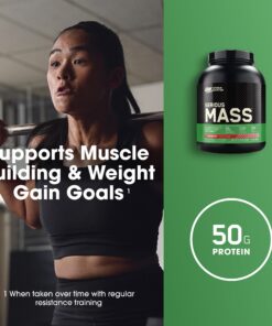 Optimum Nutrition Serious Mass, Weight Gainer Protein Powder with Immune Support, Strawberry, 6 Pound (Packaging May Vary) 8 Servings (Pack of 1) 17 818Zc7C QZL