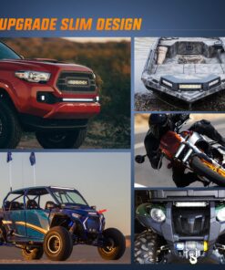 Nilight 40001S-B Bar Super Slim 2PCS 7 Inch 30W Spot Driving Fog 3600LM Single Row Off Road LED Lights for Jeep-2 Style Mounting Brackets, 2 Years Warranty White 47 818a2tOZ41L