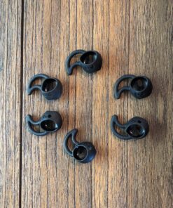 EarBuddyz 2.0 Ear Hooks and Covers Accessories Compatible with Apple AirPods 1 & 2 or EarPods Headphones/Earphones/Earbuds (3 Pairs) (Black) Black 44 818a37hhPL