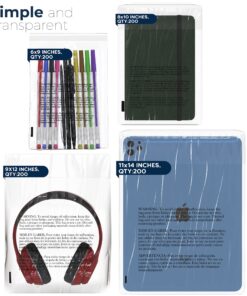 Alternative view of Poly Bags with Suffocation Warning 6x9", 8x10", 9x12", 11x14" - Combo Pack of 400 (100 each size) - Clear Poly Bags by Retail Supply Co - Extra Strong Seal Combo (100 Each) - 6x9" 8x10" 9x12" 11x14" Suffocation Warning - Permanent Seal