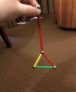 CMS MAGNETICS - (156-Piece Multi-Color Magnet Building Toy Tin Box Case Construction Sticks Set STEM Educational Learning Activity for Brain Development, Creativity, Imagination, Attention Span 156-Piece Multi-Color 20 818albUWjdL