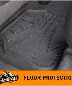 Armor All® 4-Piece Rubber Floor Mats, All-Weather Protection, Universal, Trim to Fit Front, Back, Full Coverage Custom Fit Mats for Cars, Trucks, SUVs - (Black) 4-Piece Black Rubber Floor Mats 41 818atNWKr9L