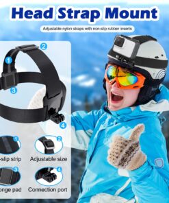 ZOOKKI Action Camera Accessories Kit for GoPro Hero 12 11 10 9 8 7 6 5 4 3 Black Sliver Session Fusion Max- Accessory Package for AKASO APEMAN SJCAM DBPOWER Insta360 Xiaomi Yi DJI Osmo and More GP-9 27 818bYaCNMqL