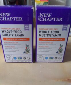 New Chapter Men's Multivitamin for Immune, Stress, Heart + Energy Support with Fermented Nutrients - Every Man's One Daily, Made with Organic Vegetables & Herbs, Non-GMO, Gluten Free - 48 ct 48 Count (Pack of 1) 31 818bq1GAVL 2