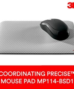 3M Gel Wrist Rest for Mouse, Soothing Gel Comfort with Durable, Easy to Clean Leatherette Cover, Antimicrobial Product Protection, 6.9", Black (WR305LE) 25 818dYDFBseL