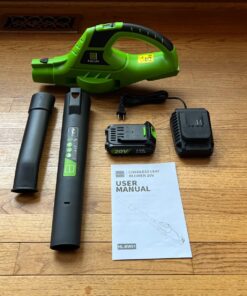 Leisch Life Cordless Leaf Blower Battery Operated,20V Handheld Electric Leaf Blower w/2.0Ah Battery & Fast Charger, 2 Speed Mode, Lightweight Battery Powered Blowers for Patio, Blowing Leaves and Snow Green 29 818eT5YrtaL 1