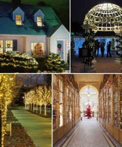 VMANOO Solar Christmas Lights 72 Feet 22 Meter 200 LED 8 Modes Fairy String Lights for Outdoor, Gardens, Homes, Wedding,Party,Lawn,Tree,Gift,Waterproof(Warm White) 1 PACK Warm White 29 818eWq2GOfL