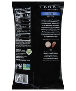 Terra Vegetable Chips, Taro with Sea Salt Real Vegetable Chips, 5 oz. (Pack of 12) Taro w/ Sea Salt 6 Ounce (Pack of 12) 7 818fHkeE4KL