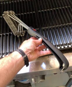 Kona 360/Clean Grill Brush - Powerful 30-Second Grill Cleaner - The World's Best Grill Brush, Bristle | Free of Brass Wire & Safe BBQ Grill Brush, BBQ Brush Accessory for Grill Cleaning Kit - 18 Inch 1 Black 34 818fODE36wL