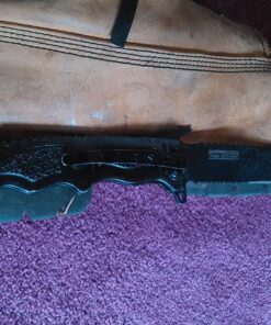 TAC Force TF-711 Series Assisted Opening Folding Knife, Half-Serrated Blade, Black Handle, 5-Inch Closed 17 818fOVJdV4L