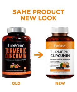 Turmeric Curcumin with BioPerine Black Pepper and Ginger - Made in USA - 120 Vegetarian Capsules for Advanced Absorption, Joints Support 120 Count (Pack of 1) 19 818gfMZ fIL