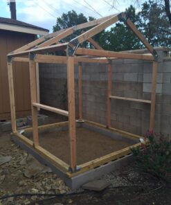 EZBUILDER 70187 Peak Style Shed Instant Framing Kit, 7'x8', Brown 58 818hlDGTTlL