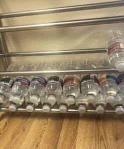 Household Essentials 2101 Expandable Two-Tier Shoe Rack | Adjustable Rods for Different Sizes | Chrome 14 818iDZ3YEML