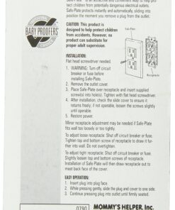 Alternative view of Mommy's Helper Safe Plate Self Closing Electrical Outlet Covers, Baby Proofing Safety Wall Socket Plate, Automatic Sliding Cap Cover Standard Wall Outlet Cover, White