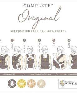 LÍLLÉbaby Complete All Original Ergonomic 6-in-1 Baby Carrier Newborn to Toddler - with Lumbar Support - for Children 7-45 Pounds - 360 Degree Baby Wearing - Inward and Outward Facing - Stone Grey 1 Count (Pack of 1) 27 818jm37ohdL
