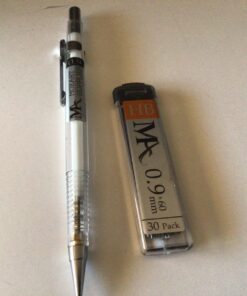 MozArt Mechanical Pencil Set with Case - 4 Sizes: 0.3, 0.5, 0.7 & 0.9mm with 30 HB Lead Refills Each & 4 Eraser Refills -Sketch, Drafting, Art, Drawing Supplies (Clear) Clear 52 818k4G8U0LL