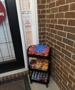 Vtopmart 3 Tier Rolling Cart with Wheels, Detachable Utility Storage Cart with Handle and Lockable Casters, Storage Basket Organizer Shelves, Easy Assemble for Bathroom, Kitchen, Black 29 818l j0H6eL