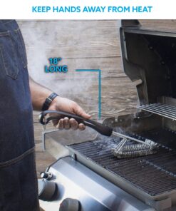 Kona 360/Clean Grill Brush - Powerful 30-Second Grill Cleaner - The World's Best Grill Brush, Bristle | Free of Brass Wire & Safe BBQ Grill Brush, BBQ Brush Accessory for Grill Cleaning Kit - 18 Inch 1 Black 24 818mRg7lCLL