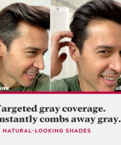 Alternative view of Just For Men Easy Comb-In Color Mens Hair Dye, Easy No Mix Application with Comb Applicator - Real Black, A-55, Pack of 1 Real Black A-55 1 Count (Pack of 1)