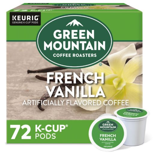 Green Mountain Coffee Roasters French Vanilla Keurig Single-Serve K-Cup pods, Light Roast Coffee, 72 Count (6 Packs of 12) 12 Count (Pack of 6)